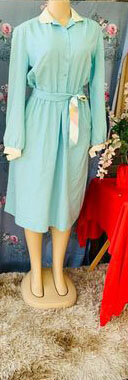 robe avec ceinture-bleu