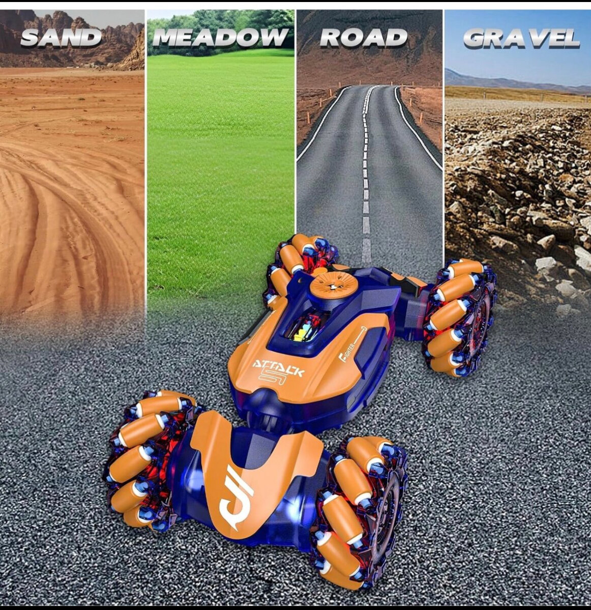 Voiture télécommandée 360° LED