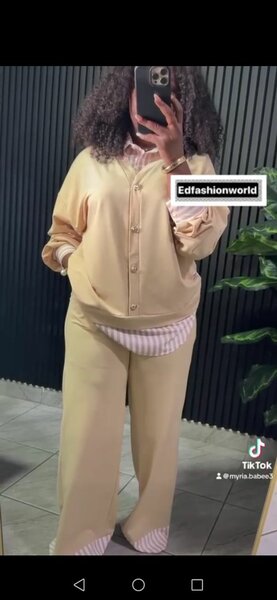 Ensemble décontracté à rayures