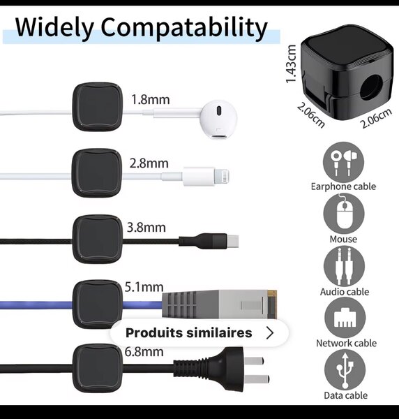 Clips de gestion des câbles