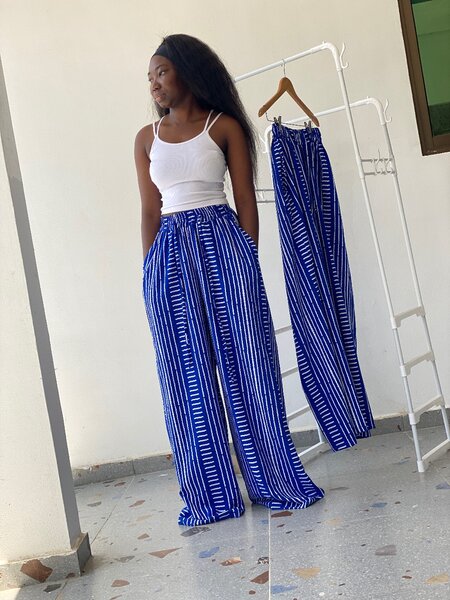 Pantalons fluides imprimés colorés