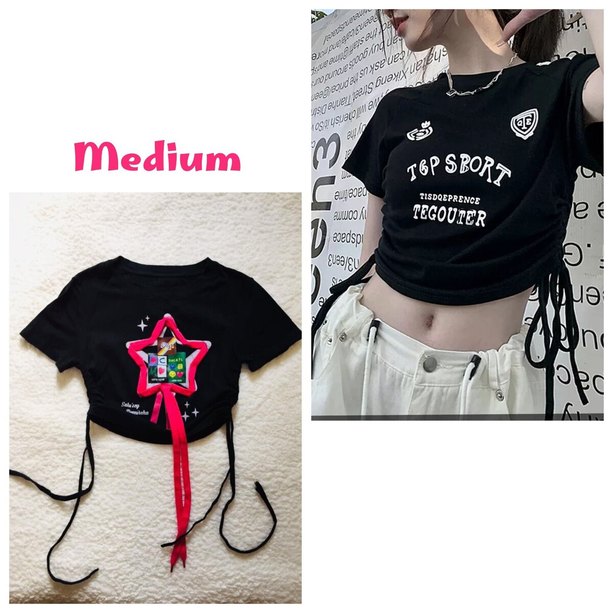 Salaula crop tops and tops