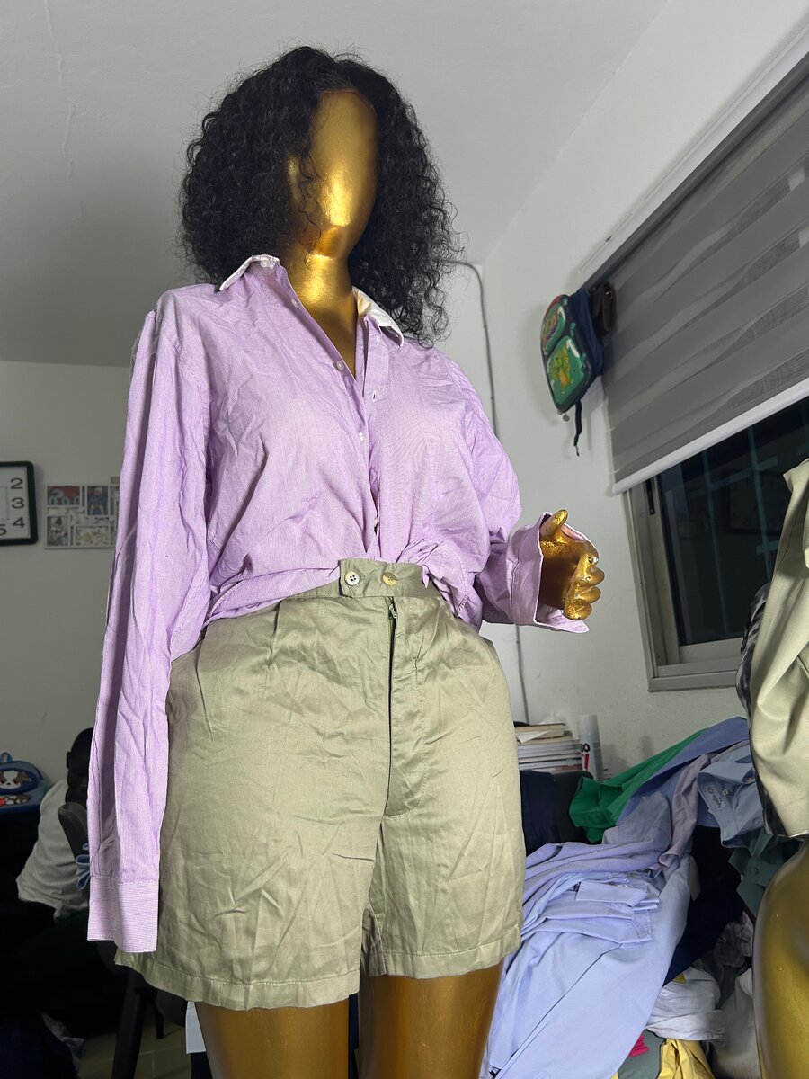 Chemise ample en coton classique