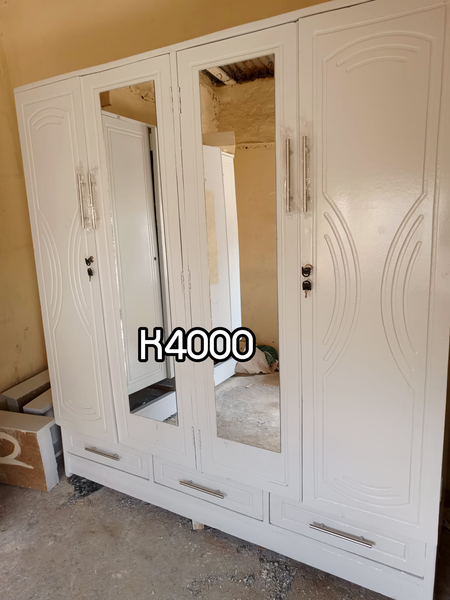 white cabinet with perforation