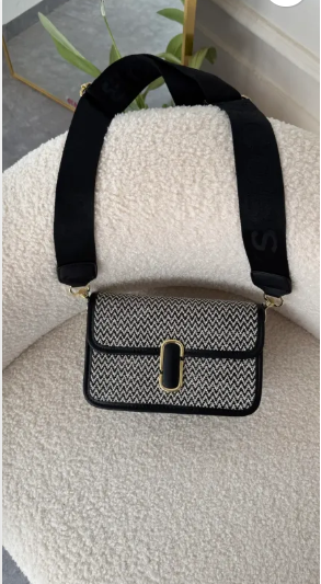 Rachael Black Straw Handbag