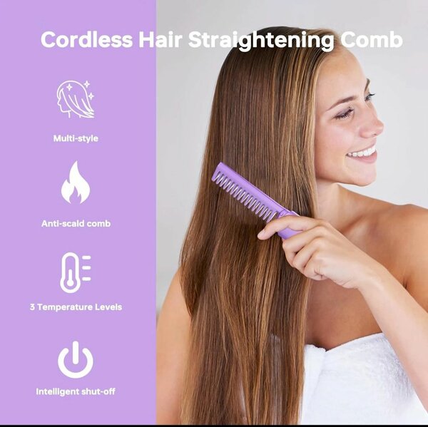 Peigne Chauffant Sans Fil