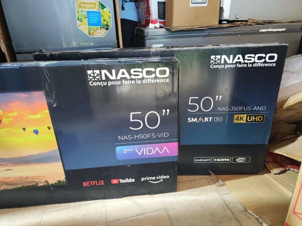 TV nasco 50 pouce Android neuf 4k wifi direct décodeur TV Ne