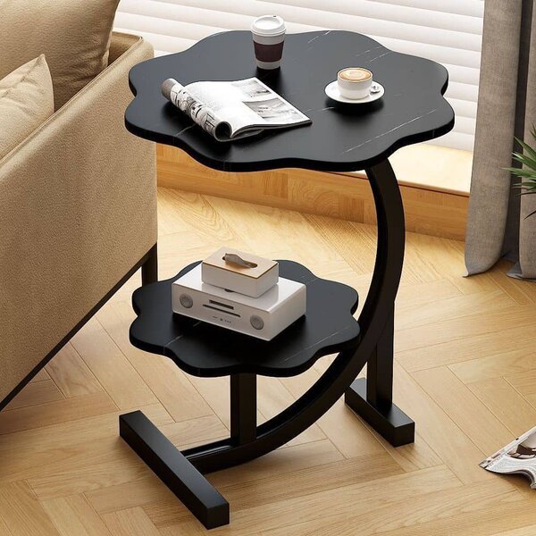 Table d'appoint moderne à double niveau