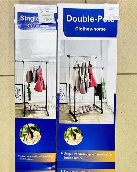 Portant à vêtements double