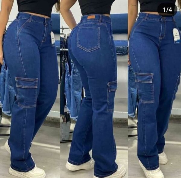 Jean Cargo Femme Évasé