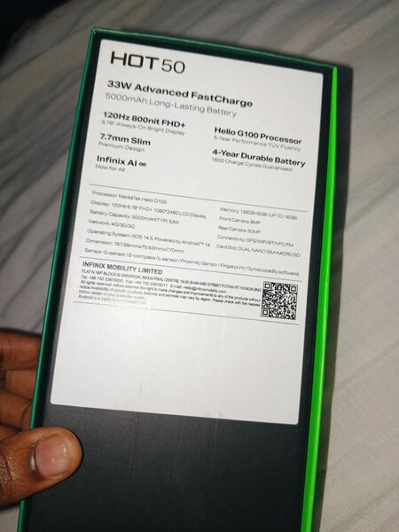 Infinix hot 50 4g noir