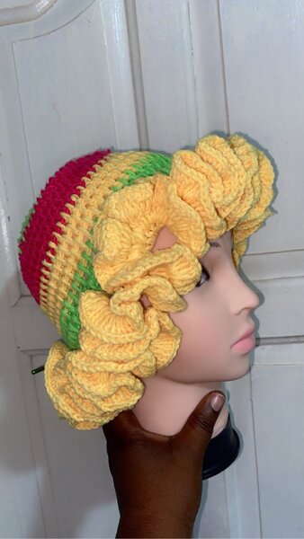 Crochet Ruffle Hat
