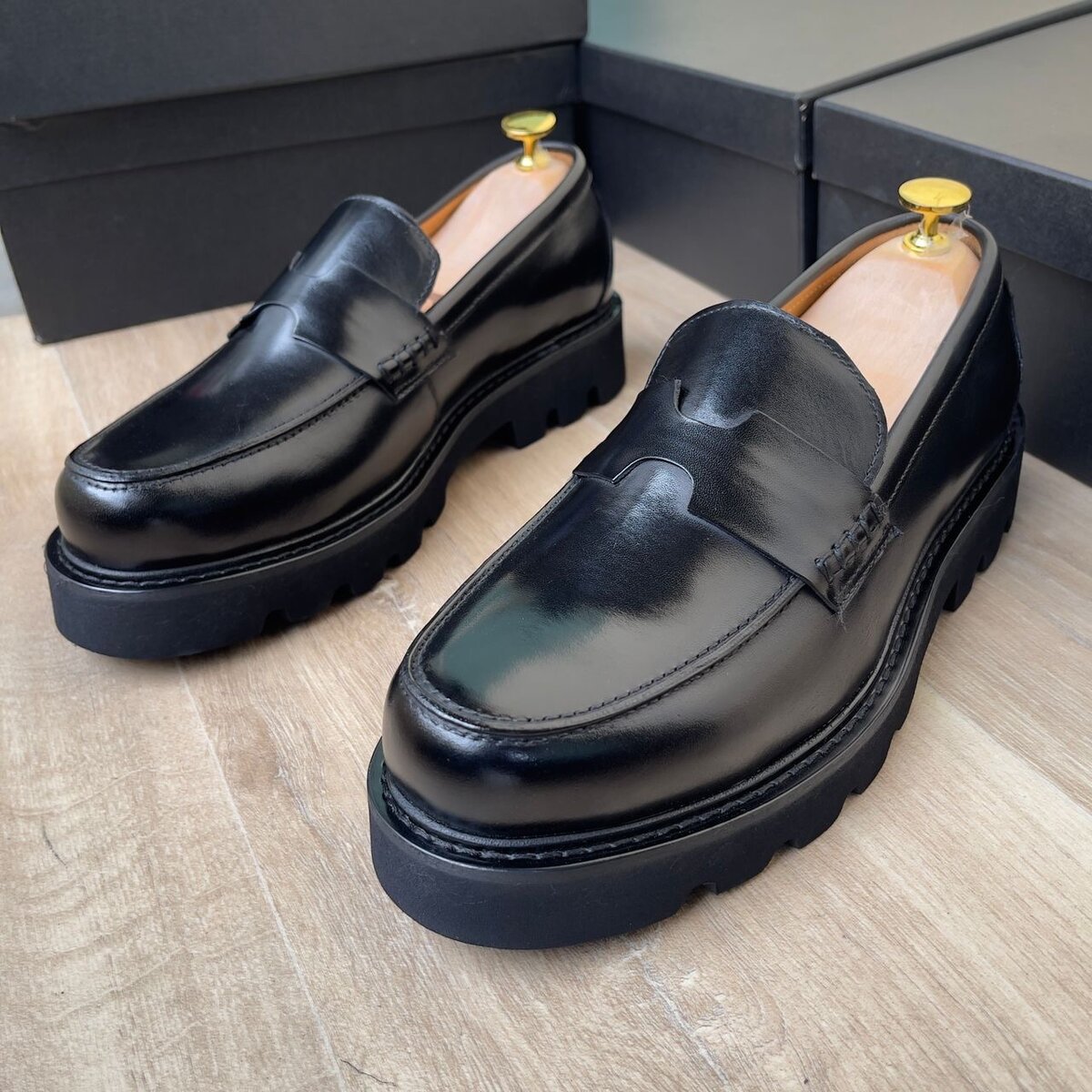 Chaussures Derby en Cuir Homme