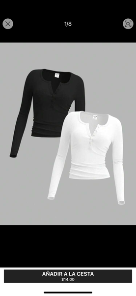 Haut femme col rond manches longues