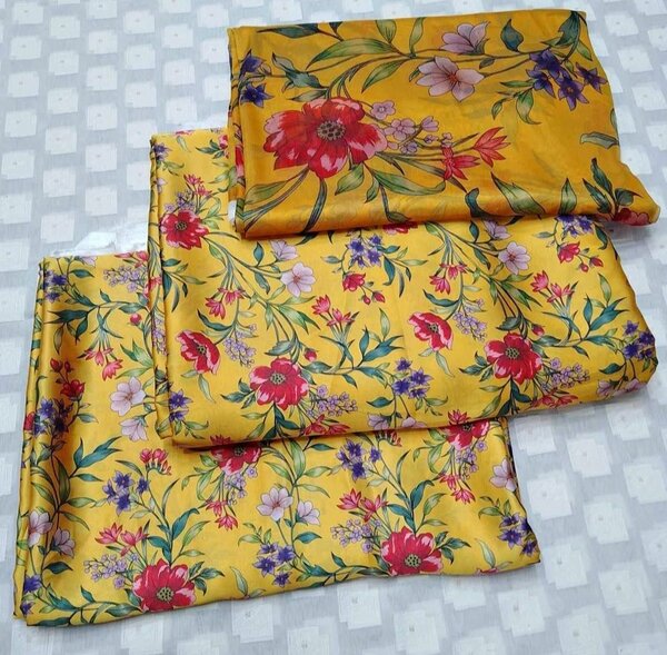 3ps silk suit silky shifoon dupatta