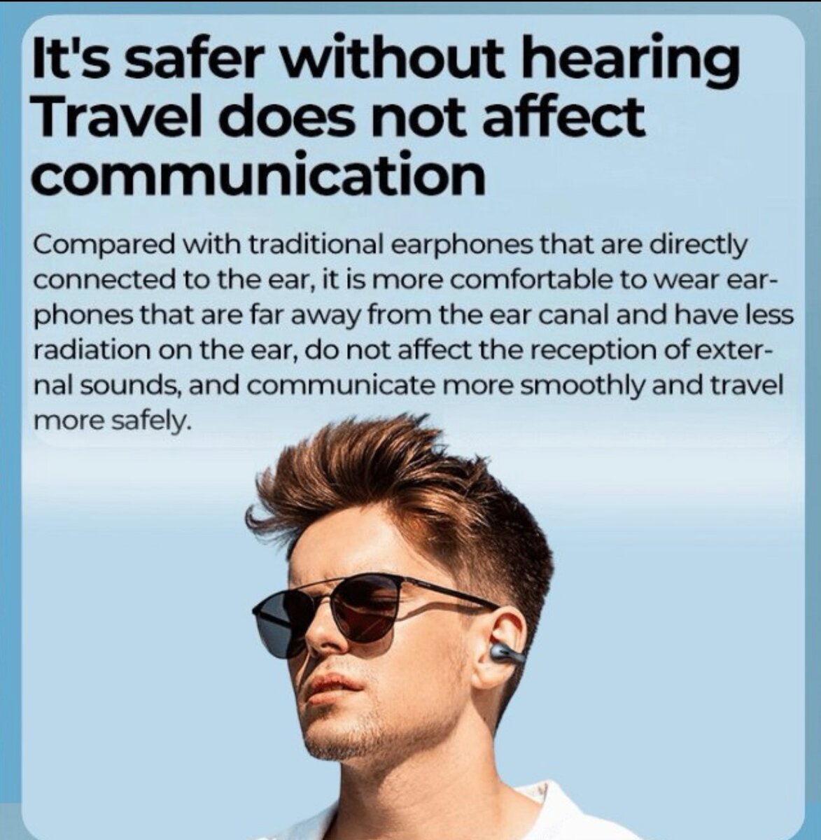 Écouteurs sonores Ambie AM-TW01 noir oreille ouverte Bluetoo