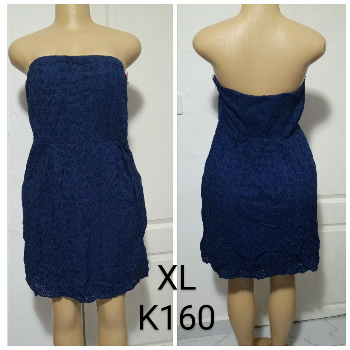 Women's Sleeveless blue dress, size XL