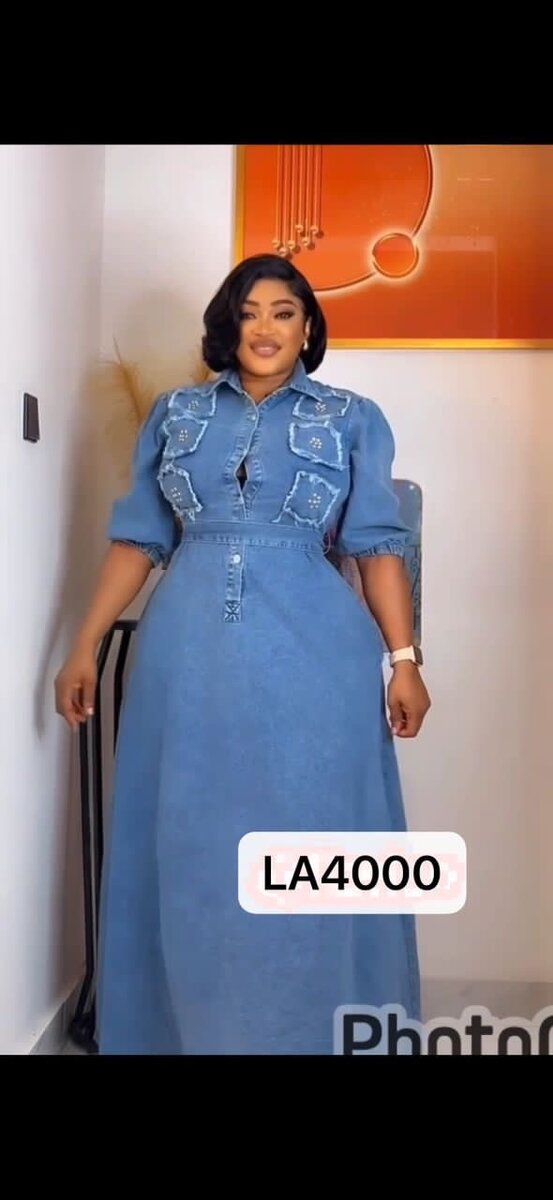 Robe longue en jean chic