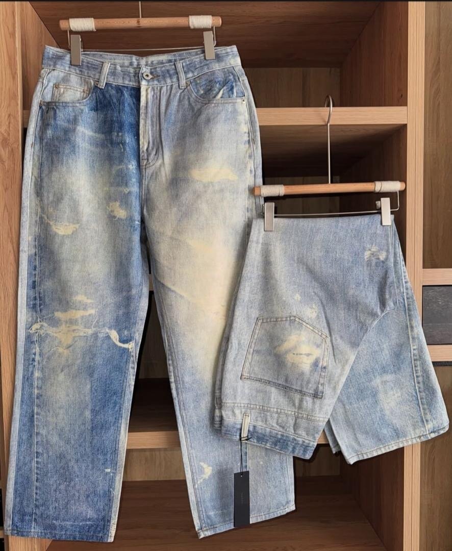 Jeans vintage délavé unisex
