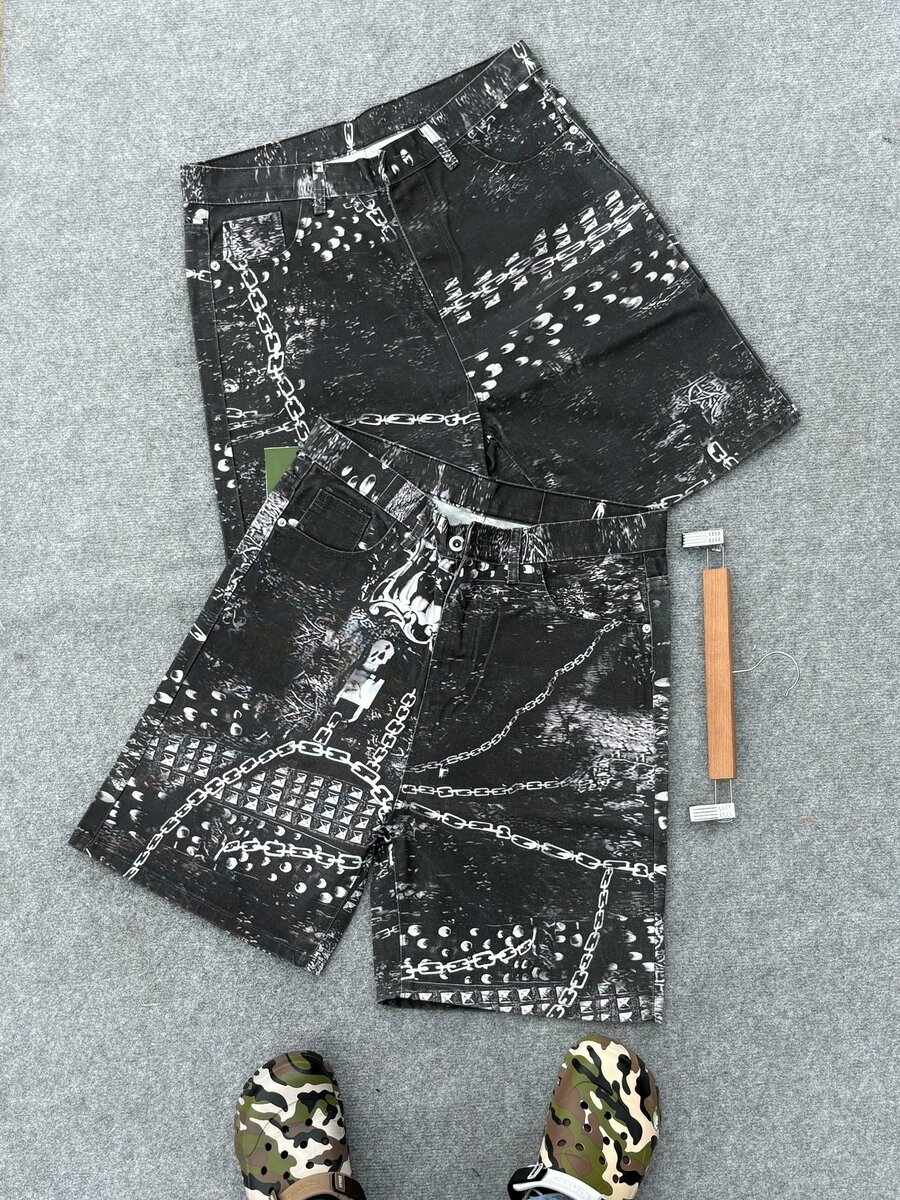 Shorts en jean imprimés tendance