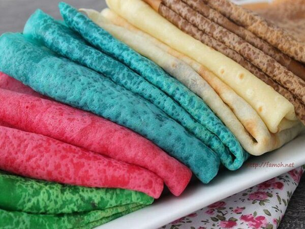 Crêpes Multicolores Délicieuses