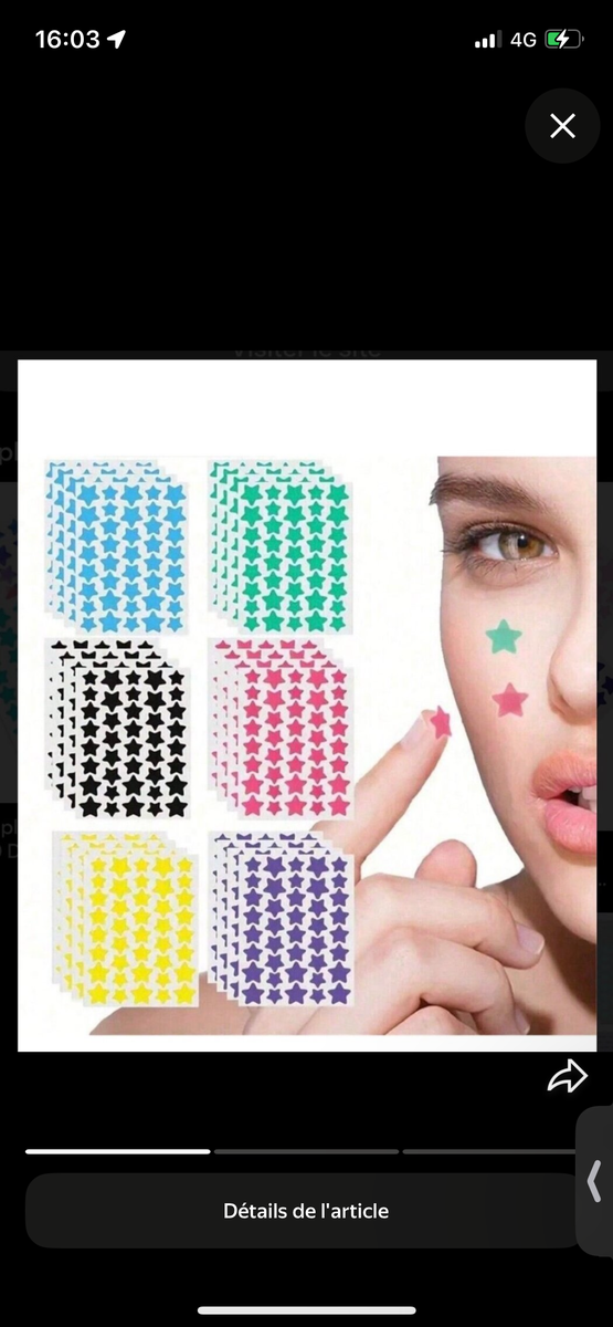 Autocollants Étoiles Visage