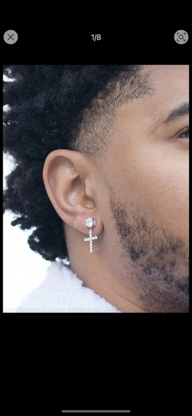 Boucles d'oreilles pendantes croix élégantes