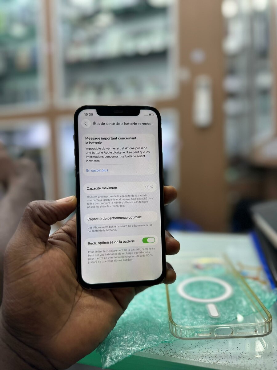 12 pro 128Go  Message écran