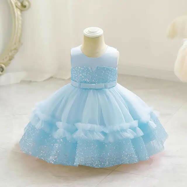 Robe princesse bleue fillette