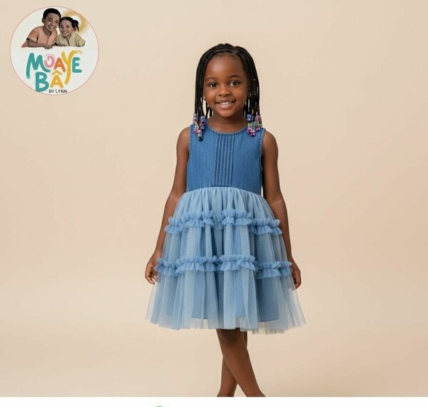 Robe fille tutu bleu
