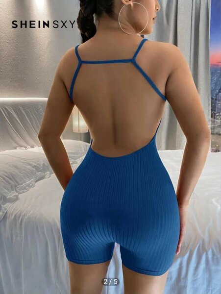 Combishort dos nu femme