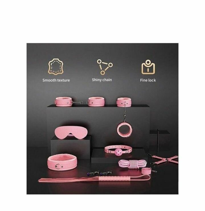 Kit d'accessoires BDSM rose