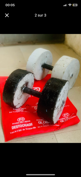 Haltères en béton robustes