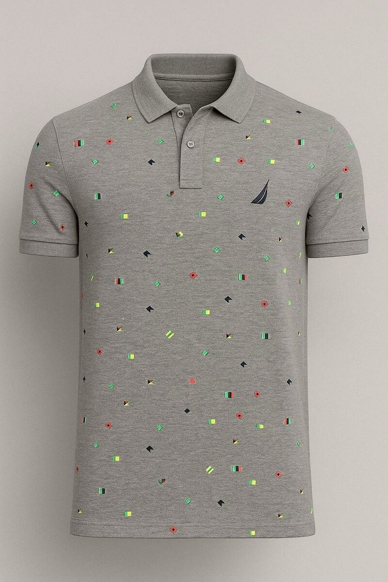Polo à motifs colorés pour homme