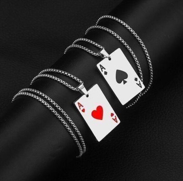 Collier Pendentif Carte As