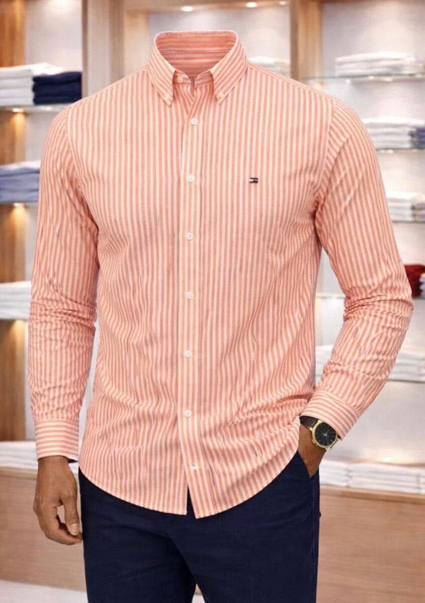 Chemise rayée élégante homme