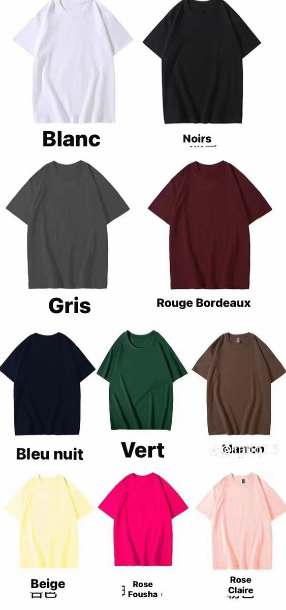 T-shirts unisex basiques