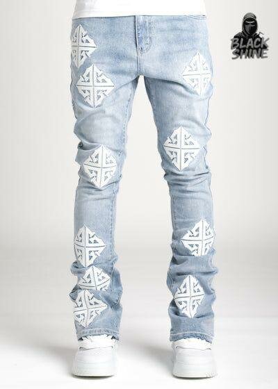 Pantalons en denim imprimé