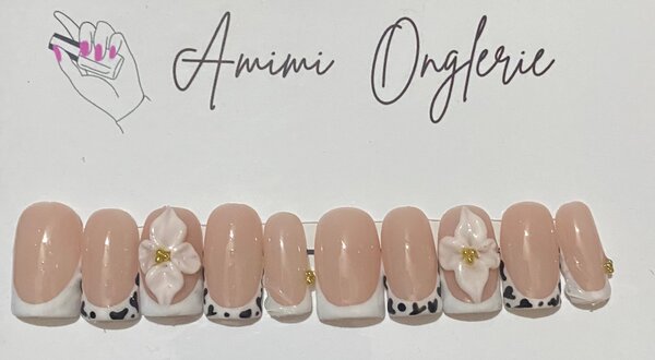 Ongles Artificiels Floral Élégant