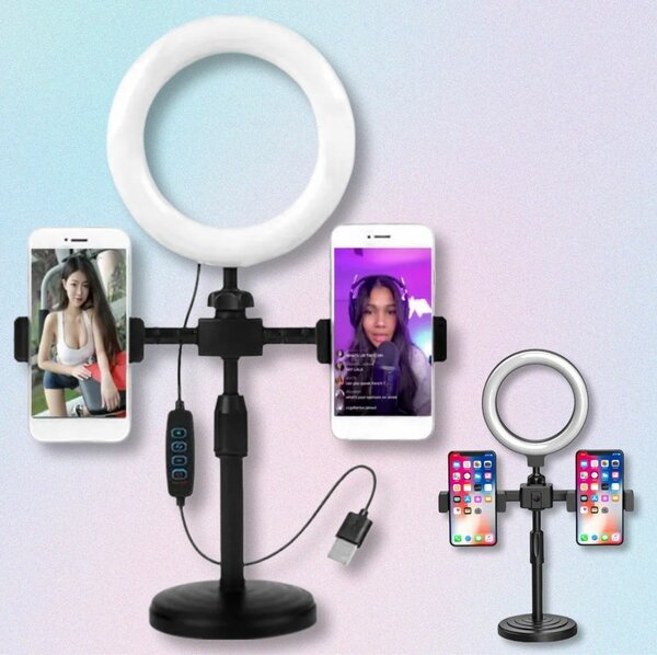 Anneau Lumineux avec Support Téléphone