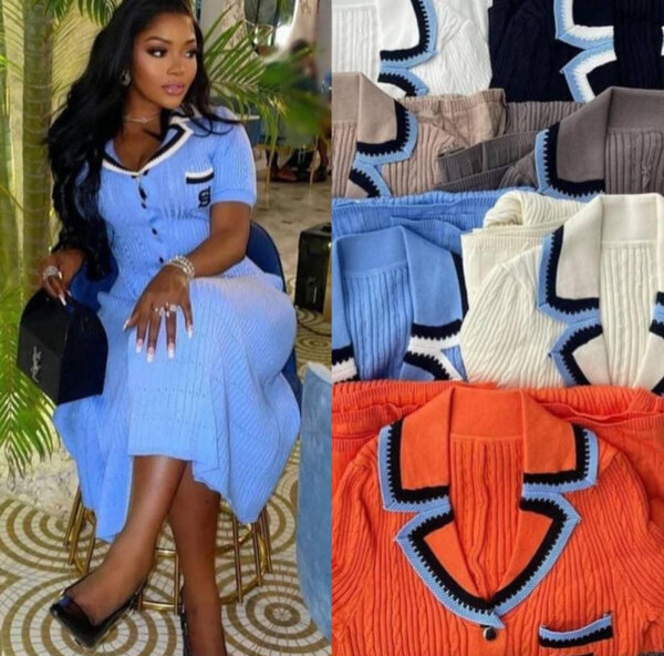 Robe tricot élégante femme