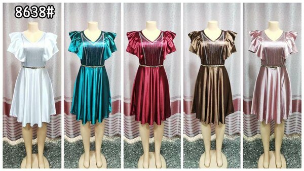 Robe Velours Évasée Femme