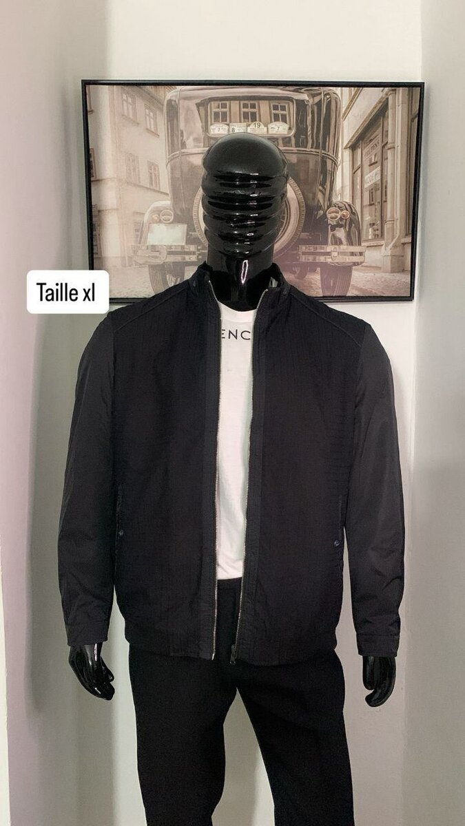 Veste Homme Coton Noir XL