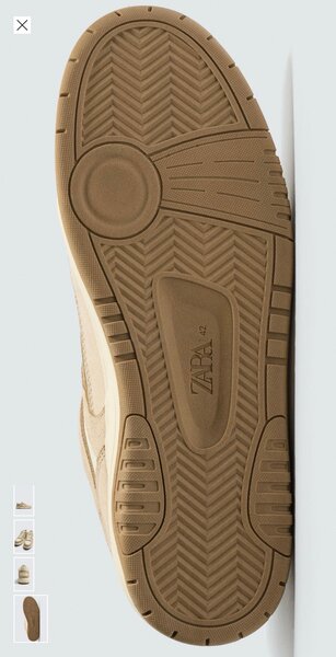 Zara Baskets en Cuir Beige