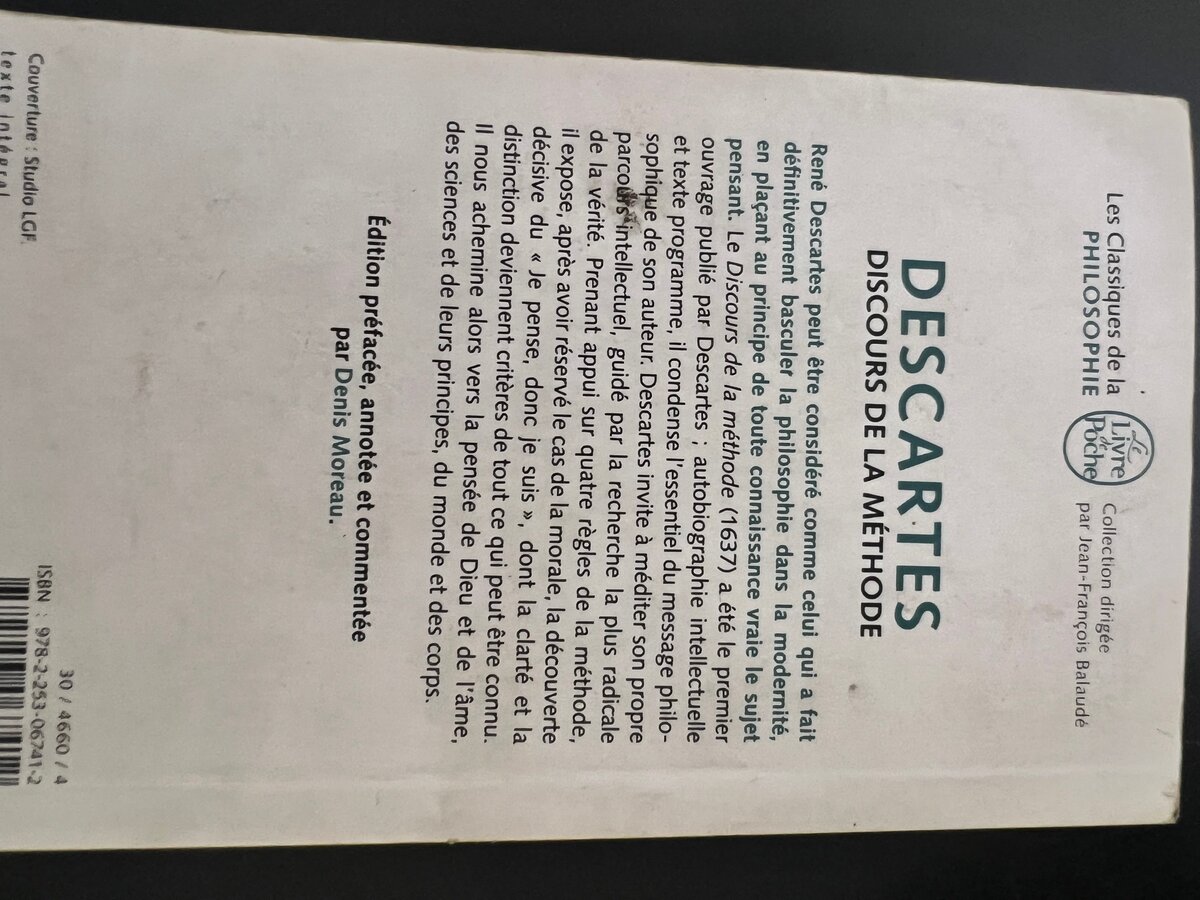 Descartes - Discours de la Méthode