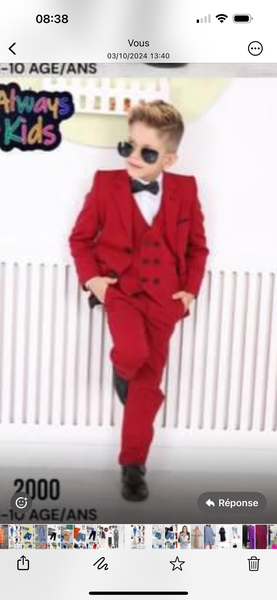 Costume Enfant Rouge Élégant