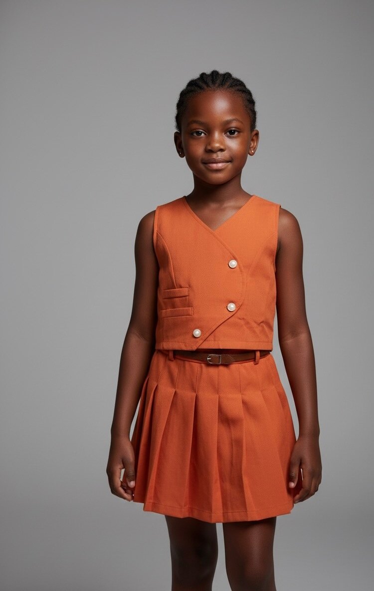 Ensemble Écolier Orange Enfant