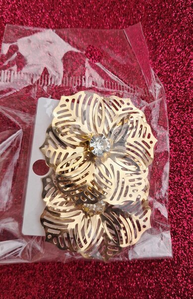 Boucles d'oreilles florales dorées