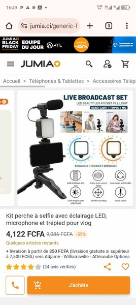 Kit Vidéo Smartphone Vlogging
