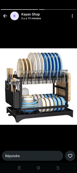 Égouttoir Vaisselle à Deux Niveaux